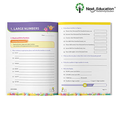 Next Maths CBSE Workbook for class 4 Book C - Secondary School